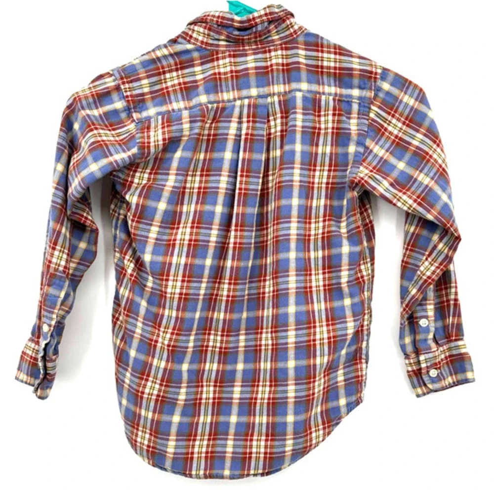 Ralph‎ Lauren size 5 Long Sleeve button up shirt plaid blue red yellow white